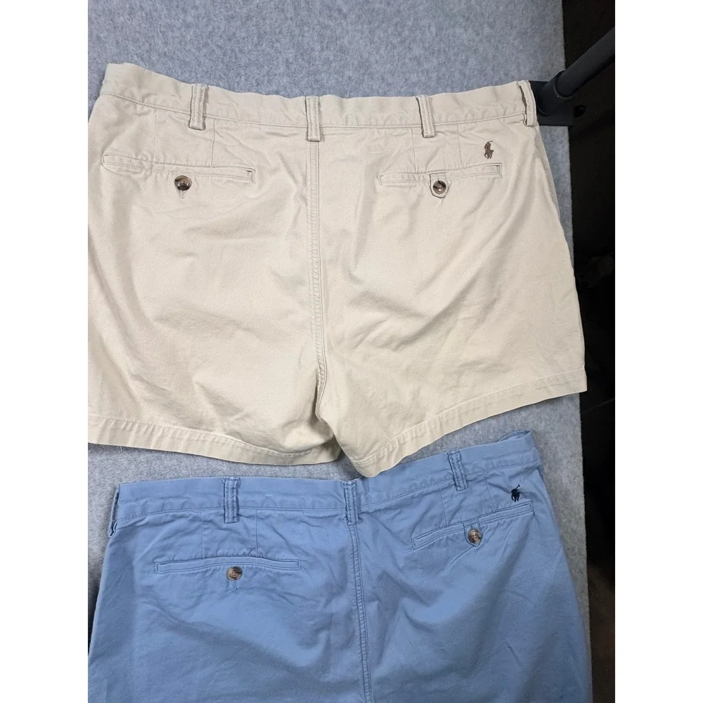 Polo Ralph Lauren Mens Chino Shorts Bundle 4 Pairs Red Blue Tan Khaki Size 40